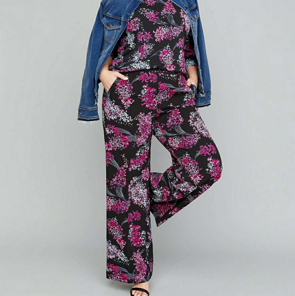 Pull on wide leg pants